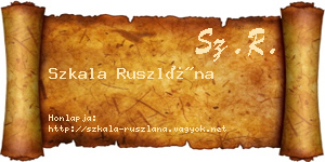 Szkala Ruszlána névjegykártya